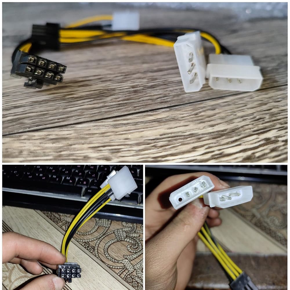 کابل تبدیل 4 پین مولکس به 8 پین کارت گرافیک کامپیوتر
