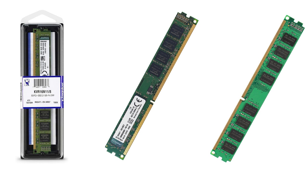 رم 8 گیگ کامپیوتر DDR3 کینگستون مدل KVR16N11/8 PC3-12800