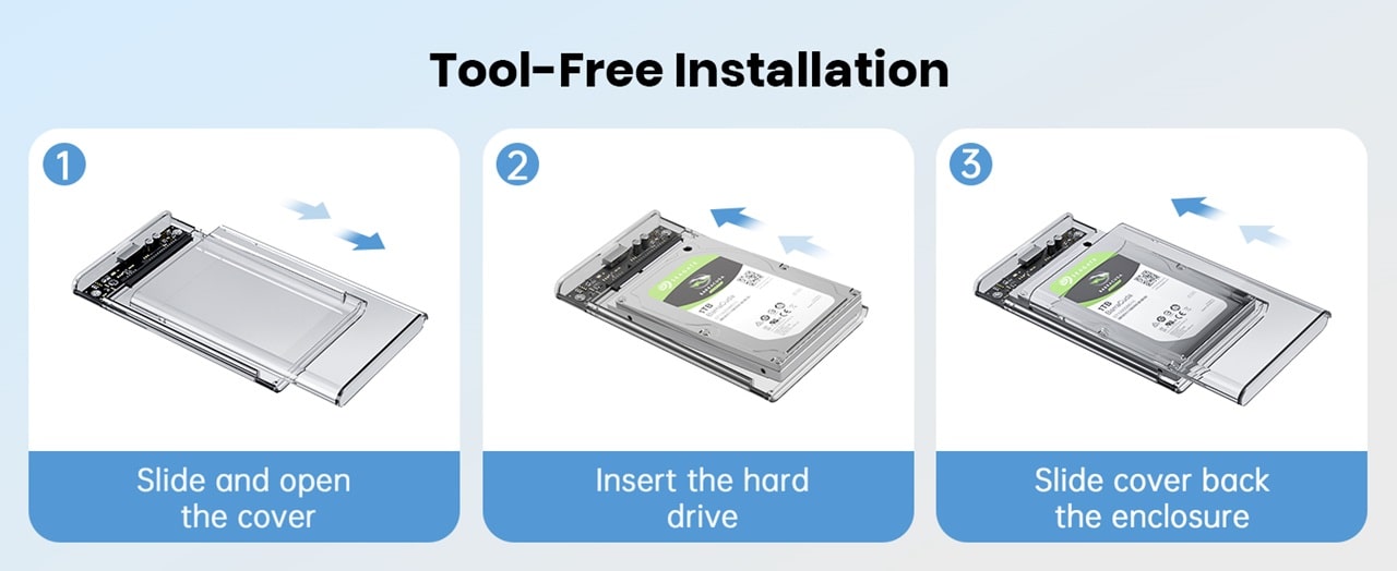 قاب هارد اینترنال به اکسترنال شیشه ای usb 3