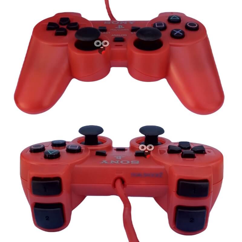 دسته PS1 و PS2 قرمز سونی مدل سیم ابریشمی (آی سی دار)