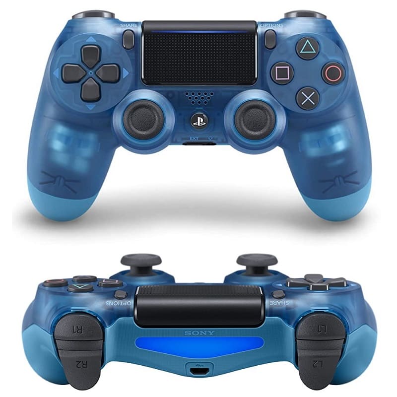 دسته فیک پلی استیشن 4 مدل کریستالی blue