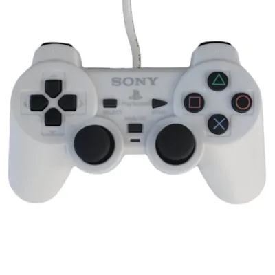 دسته PS1 و PS2 سفید سونی مدل سیم ابریشمی (آی سی دار) دسته PS1 و PS2 سفید سونی مدل سیم ابریشمی (آی سی دار)