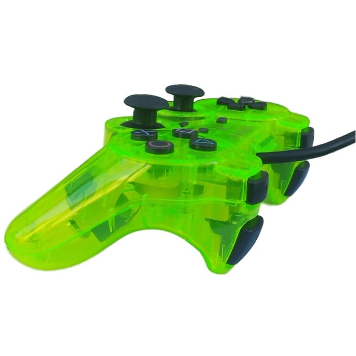 دسته بازی پلی استیشن 2 شیشه ای آبی