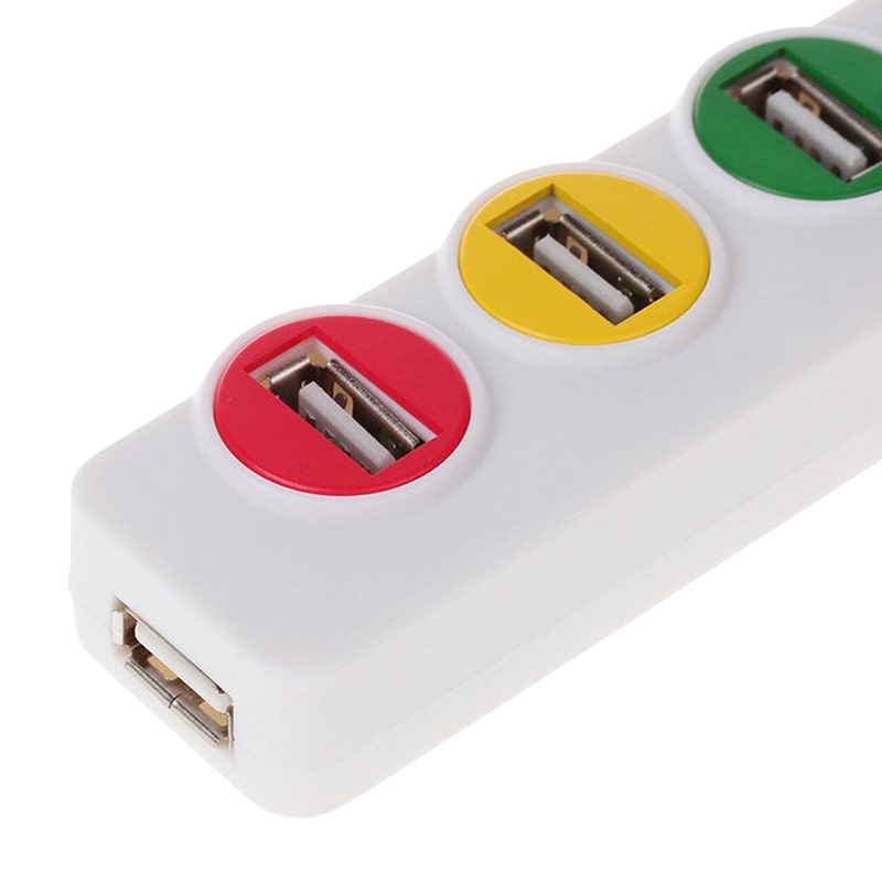 هاب 4 پورت USB 2.0 مدل P-1030 طرح چراغ راهنمایی