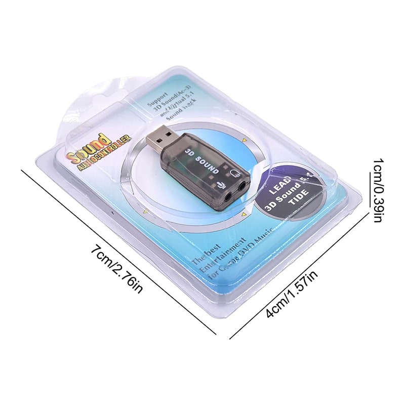 کارت صدا اکسترنال 5.1 کاناله مدل 3D Sound