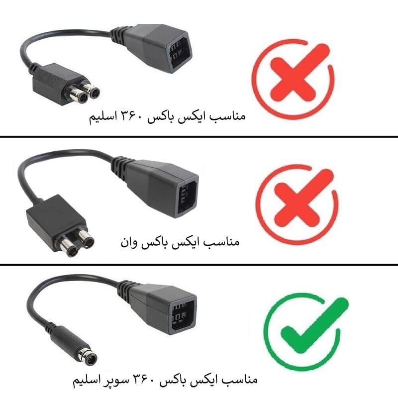 	تبدیل مخصوص آداپتور xbox 360 فت به سوپر اسلیم