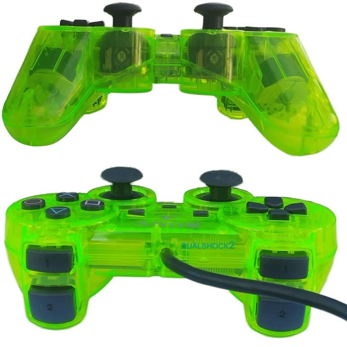دسته ps2 شیشه ای سبز