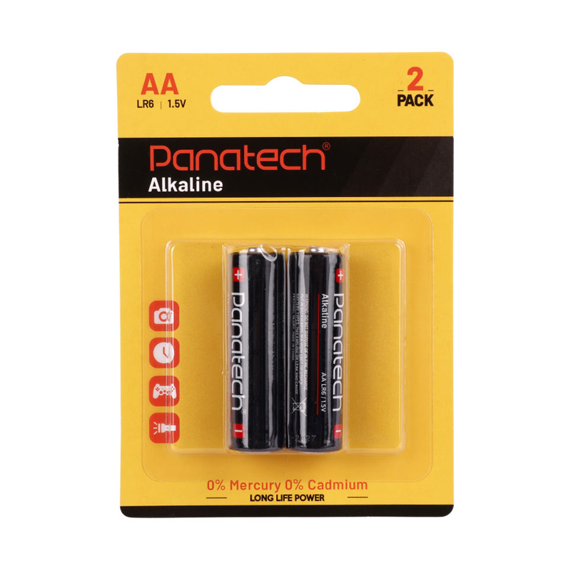 باتری قلمی پاناتک Alkaline مدل LR6 سایز AA بسته 2 عددی