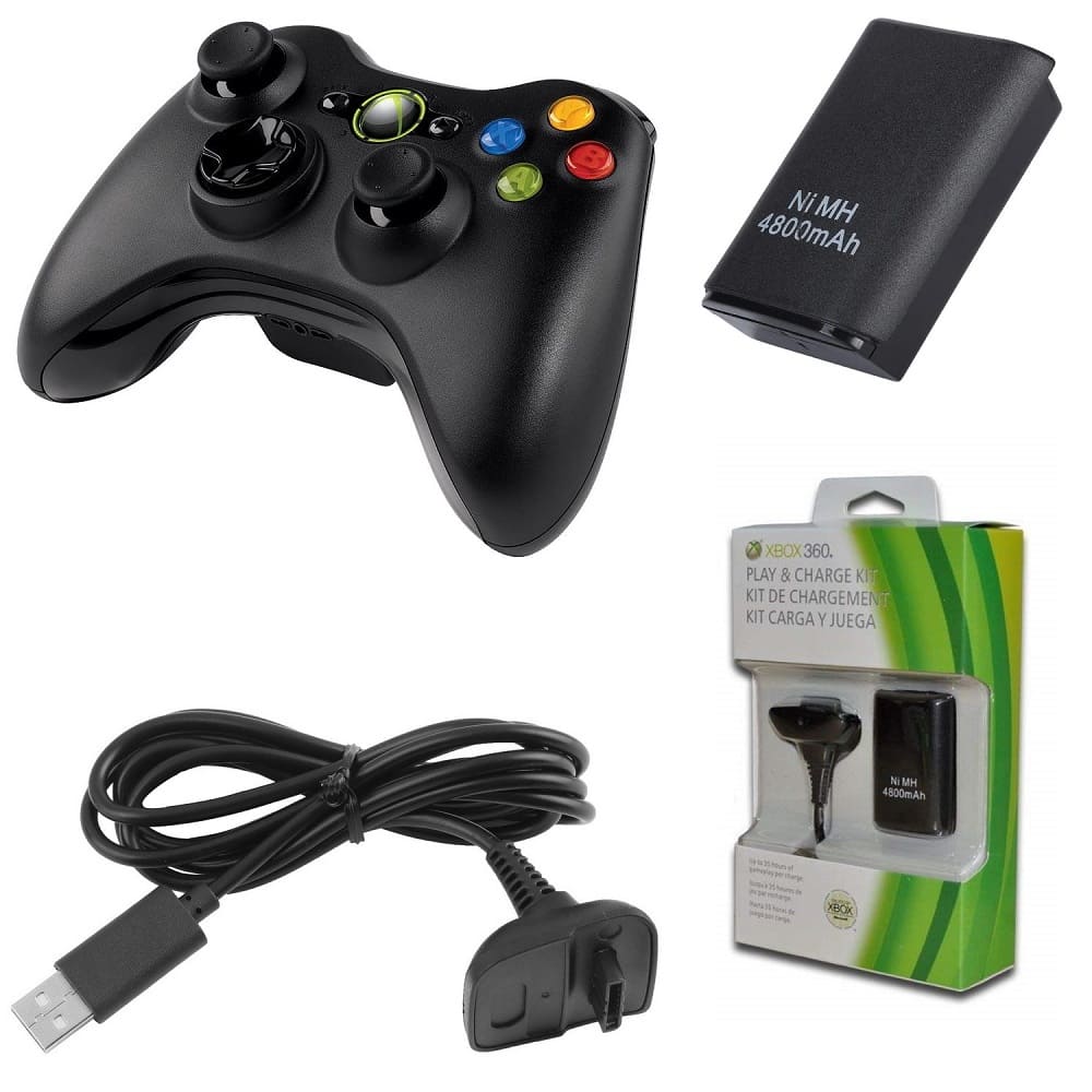 باطری قابل شارژ و کابل شارژر دسته xbxo 360