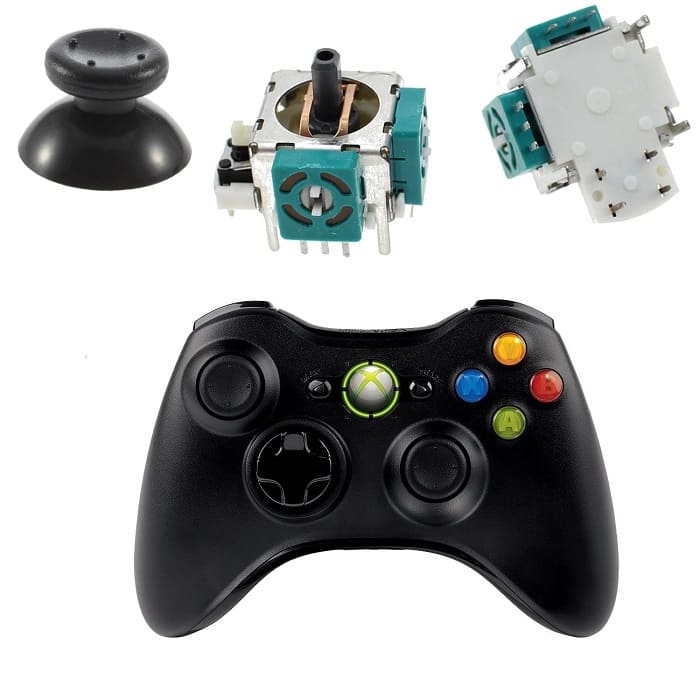 سرآنالوگ مشکی و خاکستری دسته ایکس باکس 360