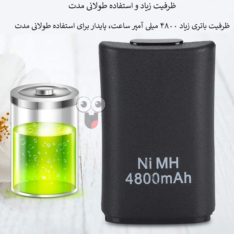 باتری 4800 میلی آمپر ساعت دسته xbox 360