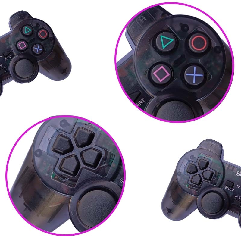 دسته بی سیم پلی استیشن 2 برند SONY مدل شیشه ای