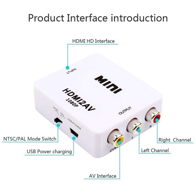 تبدیل HDMI به AV مدل MINI HDV-1809