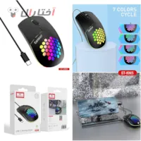 ماوس با نورهای رنگارنگ مدل ET-KM5 ماوس با نورهای رنگارنگ مدل ET-KM5