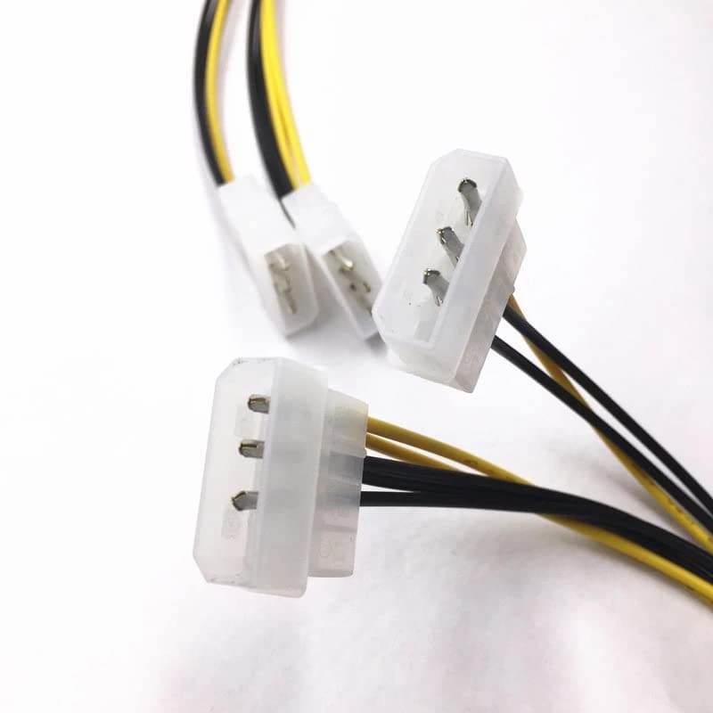 کابل برق 4 پین مولکس به 8 پین کارت گرافیک برای پاور های قدیمی