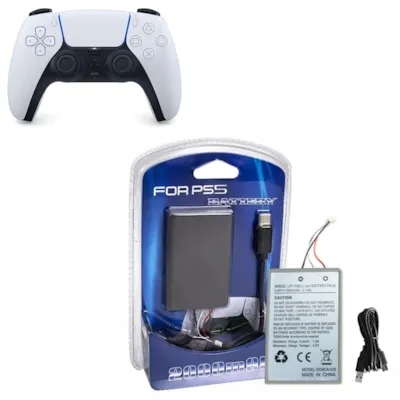باتری دسته PS5 مدل GENCA-036 ظرفیت 2000 به همراه کابل شارژ