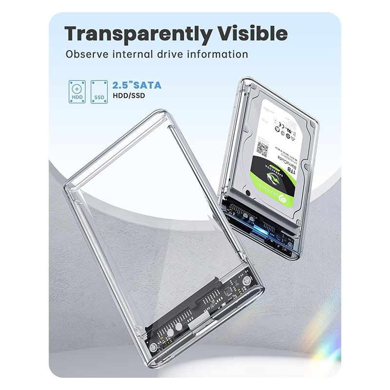 باکس هارد برای SSD مدل شفاف USB 3.0